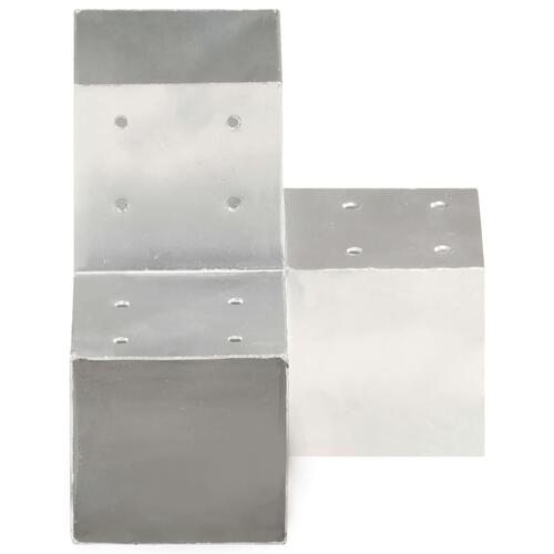 Stolpebeslag Y-form 4 stk. 101x101 mm galvaniseret metal