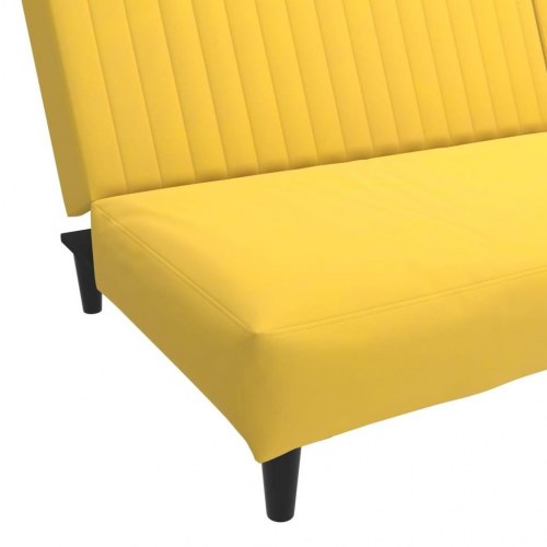 2-personers sovesofa fløjl gul