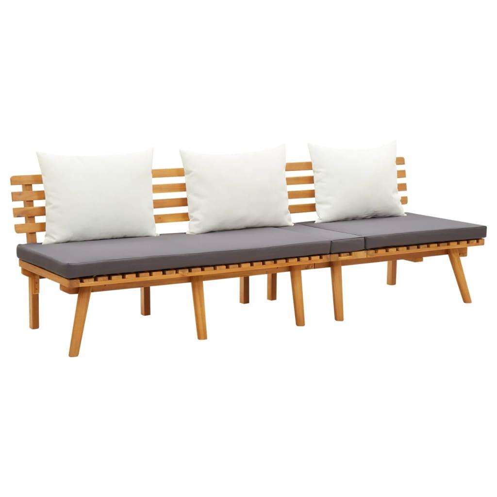 Daybed til haven 200x65 cm massivt akacietræ
