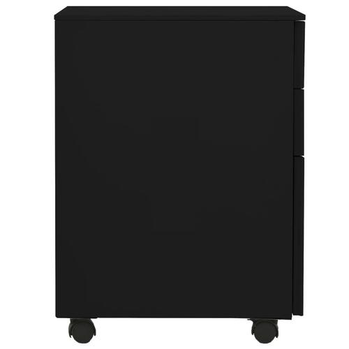 Mobilt arkivskab 39x45x60 cm stål sort