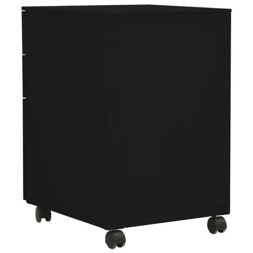 Mobilt arkivskab 39x45x60 cm stål sort
