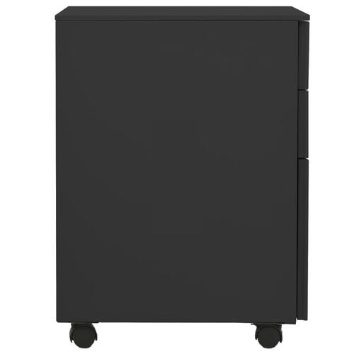 Mobilt arkivskab 39x45x60 cm stål antracitgrå