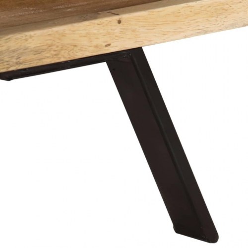 Tv-bord 110x30x40 cm i massivt mangotræ - naturlig, med opbevaring