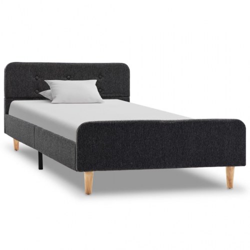 Sengestel med sækkelærred 100 x 200 cm - mørkegrå