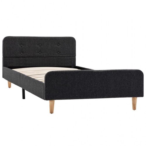 Sengestel med sækkelærred 100 x 200 cm - mørkegrå