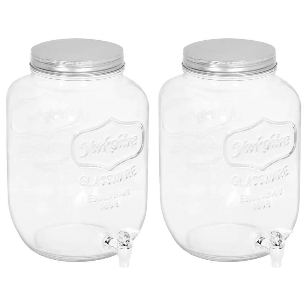 Drikkevaredispensere 2 stk. 8050 ml glas