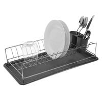 Opvaskestativ til køkkenvask Versa Plader Grå Længde Stål Jern polypropylen (24,7 x 11,6 x 50,5 cm)