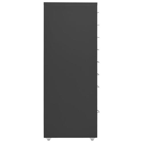 Mobilt arkivskab 28x41x109 cm metal antracitgrå