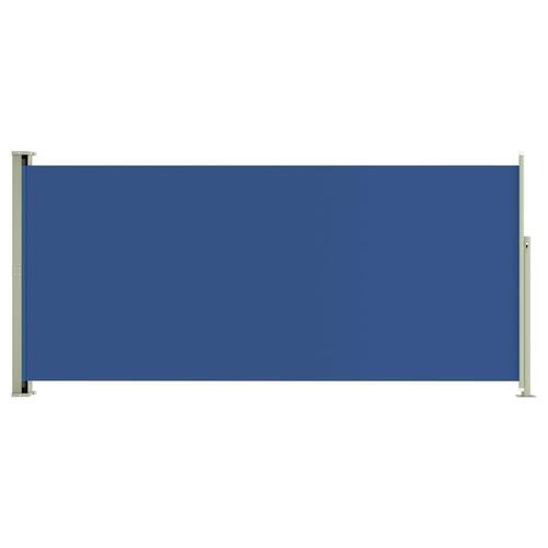 Sammenrullelig sidemarkise til terrassen 140x300 cm blå