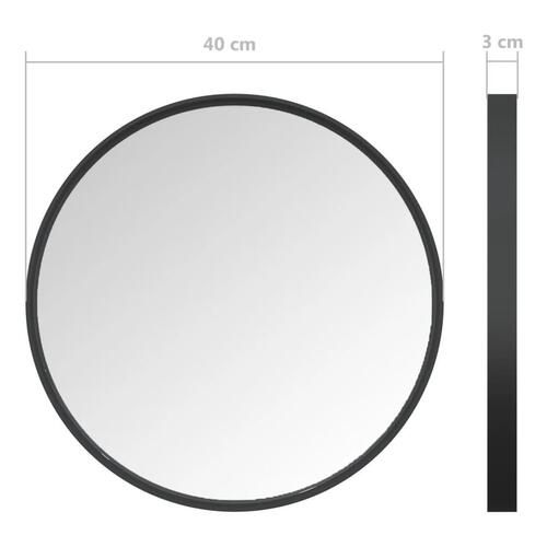 Vægspejl 40 cm sort