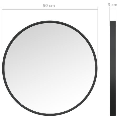 Vægspejl 50 cm sort