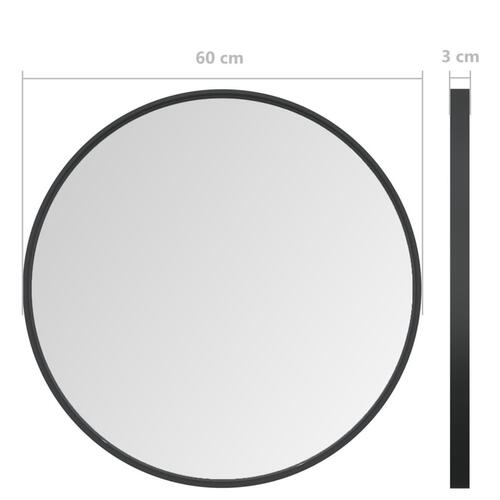 Vægspejl 60 cm sort