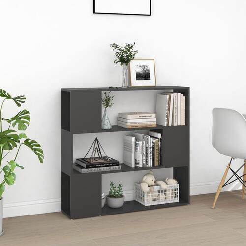 Bogskab/rumdeler 100x24x94 cm spånplade grå