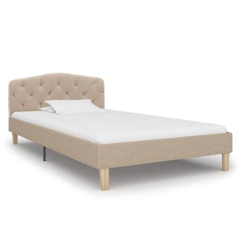 Sengestel 90x200 cm stof beige
