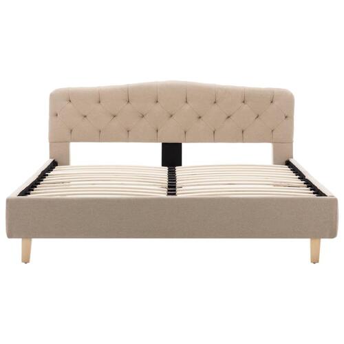 Sengestel 140x200 cm stof beige