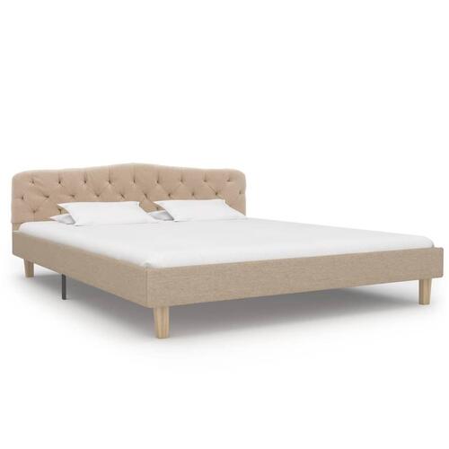 Sengestel 160x200 cm stof beige