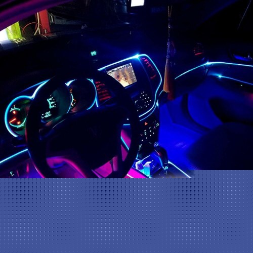 OCC Motorsport Neon Wire Strip 3 m - fiberoptisk lys, violet (USB)