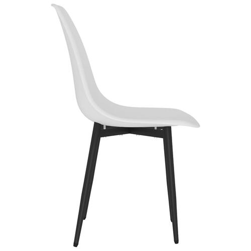 Spisebordsstole 6 stk. PP hvid