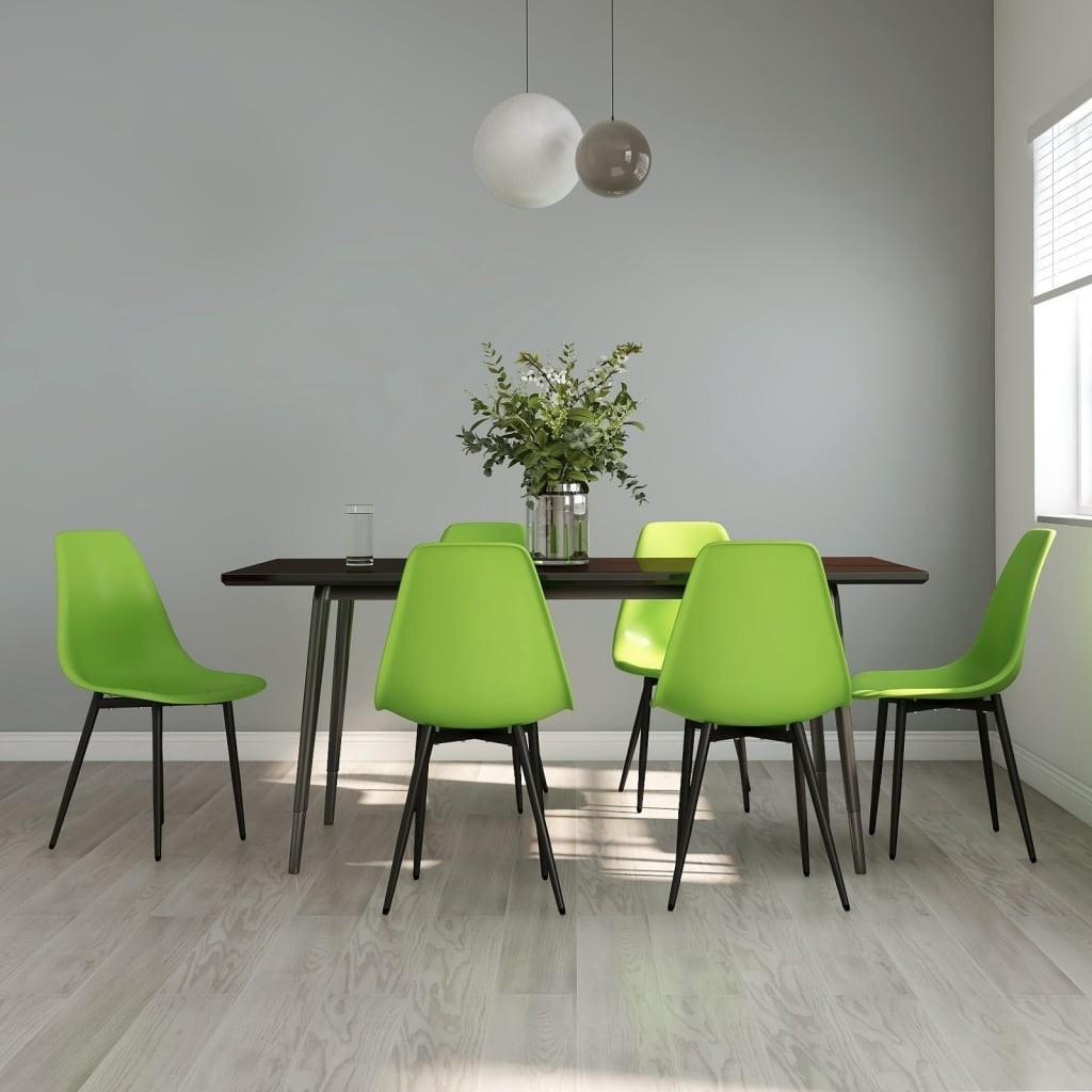 Spisebordsstole 6 stk. PP grøn
