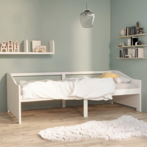3-personers daybed 90×200 cm - hvid sengeramme i massivt fyrretræ