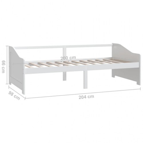 3-personers daybed 90×200 cm - hvid sengeramme i massivt fyrretræ