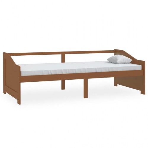3-personers daybed 90 x 200 cm i massivt fyrretræ - gyldenbrun