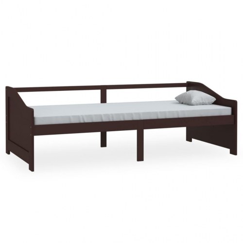 3-personers daybed 90×200 cm i massivt fyrretræ - mørkebrun