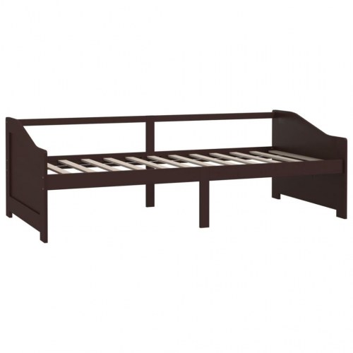 3-personers daybed 90×200 cm i massivt fyrretræ - mørkebrun