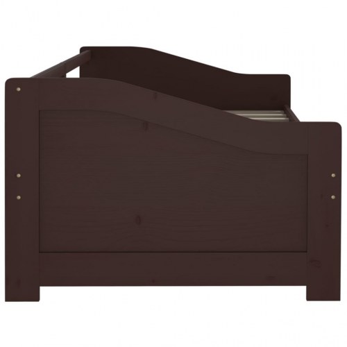 3-personers daybed 90×200 cm i massivt fyrretræ - mørkebrun
