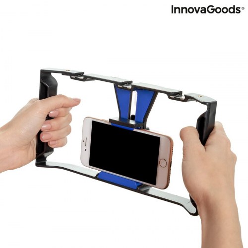 Smartphone-holder med manuel stabilisator Stafect - sort/blå
