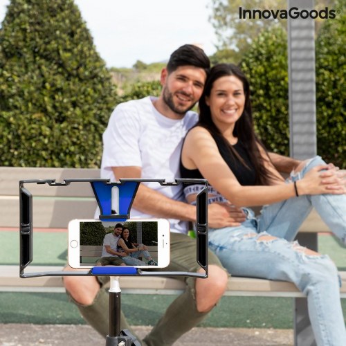 Smartphone-holder med manuel stabilisator Stafect - sort/blå