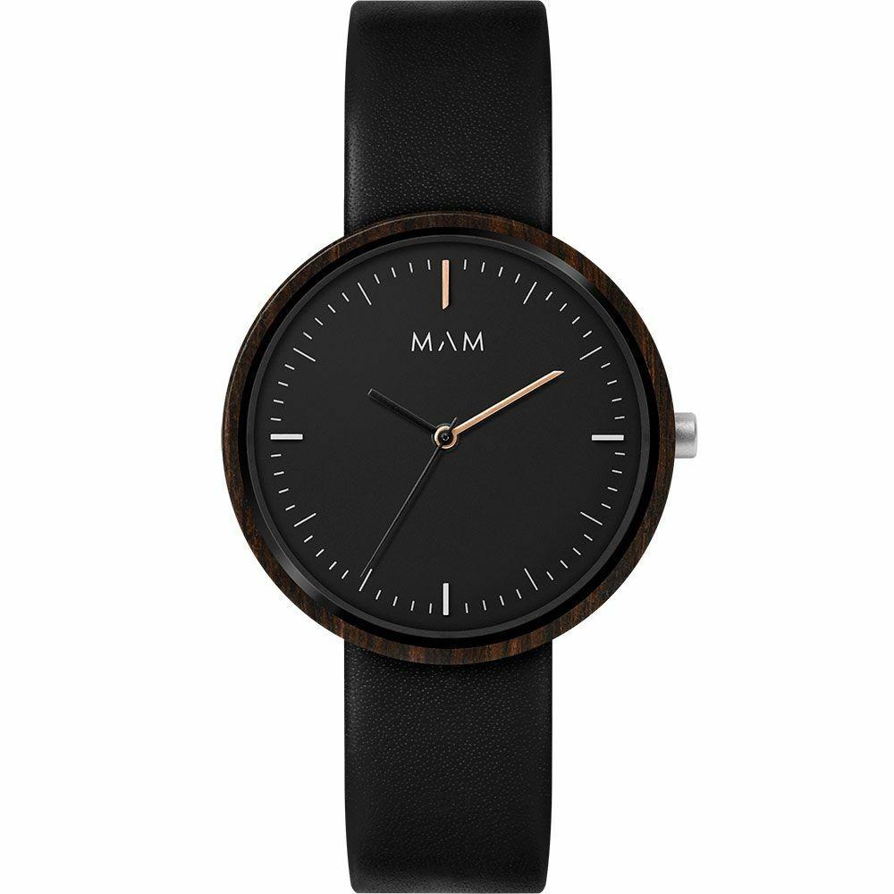 Armbåndsur MAM MAM642 unisex - Ø 39 mm, sort/brun