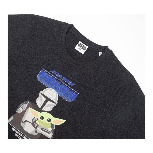 Kortærmet T-shirt til Mænd The Mandalorian Sort Voksne - L