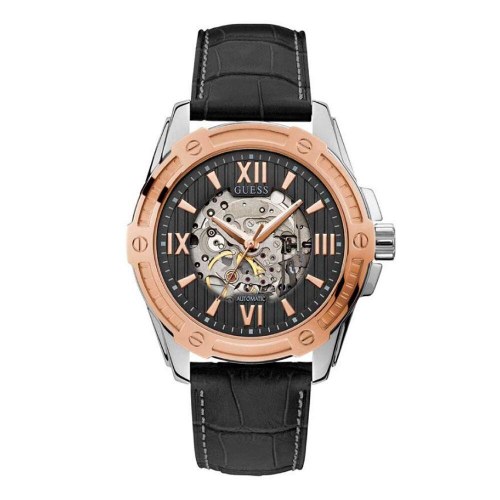 Guess herreur W1308G1 - automatisk, Ø 45 mm, sort læder