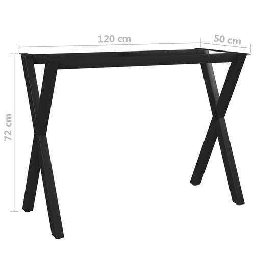 Spisebordsstel krydsstel 120 x 50 x 72 cm