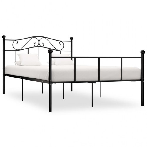Sengestel i metal 120×200 cm - sort