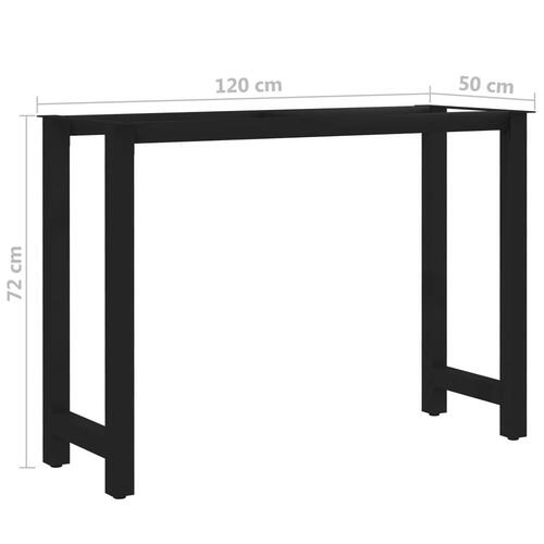 Spisebordsstel H-formet 120 x 50 x 72 cm