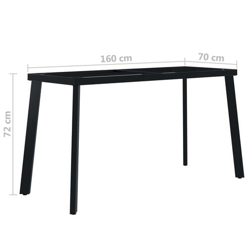 Spisebordsstel bordben V-formet 160 x 70 x 72 cm