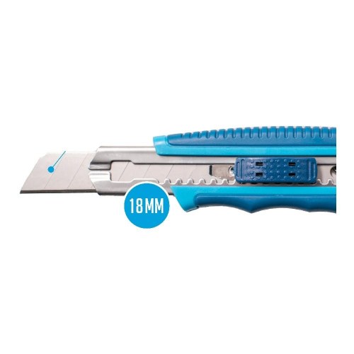 Ferrestock skæreredskab/hobbykniv 18 mm - ergonomisk med sikkerhedslås