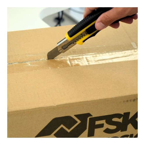 Ferrestock skæreredskab/hobbykniv 18 mm - ergonomisk med sikkerhedslås