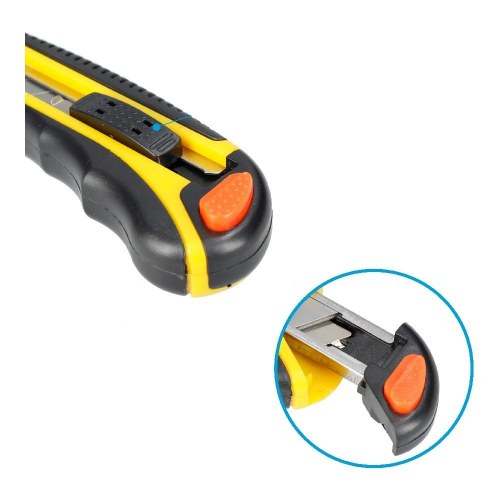 Ferrestock skæreredskab/hobbykniv 18 mm - ergonomisk med sikkerhedslås