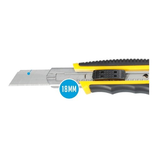 Ferrestock skæreredskab/hobbykniv 18 mm - ergonomisk med sikkerhedslås