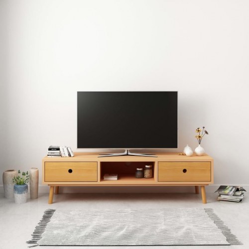 Tv-skab 120 x 35 x 35 cm massivt fyrretræ