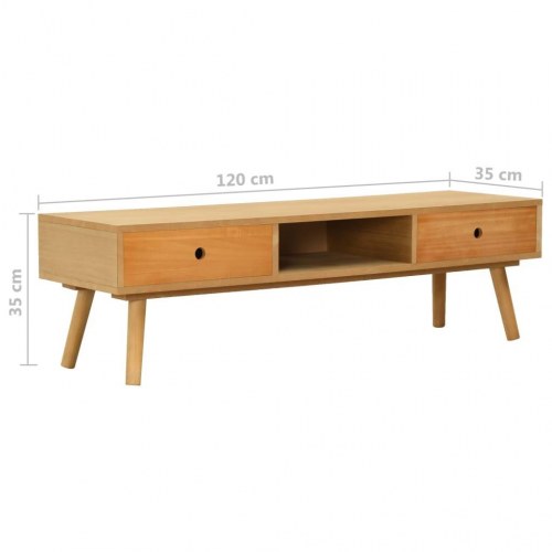 Tv-skab 120 x 35 x 35 cm massivt fyrretræ
