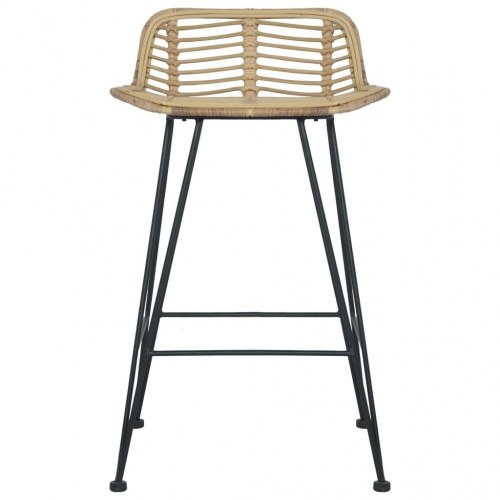 Barstole 2 stk. rattan naturfarvet