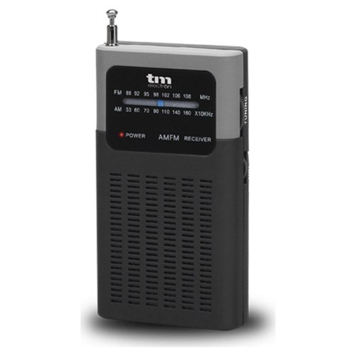 TM Electron TMRAD200 transistorradio - sort AM/FM med teleskopantenne