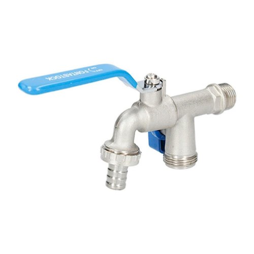 Vandhane med dobbelt udgang 1/2" x 3/4" x 3/4" - Fontastock