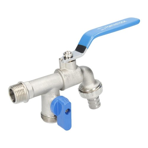 Vandhane med dobbelt udgang 1/2" x 3/4" x 3/4" - Fontastock