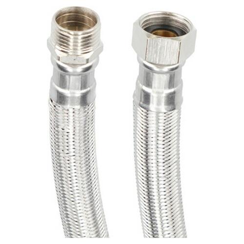 Slange Fontastock Rustfrit stål AISI 304 EPDM Han-stik 1/2" - Hun-stik 1/2" 25 cm