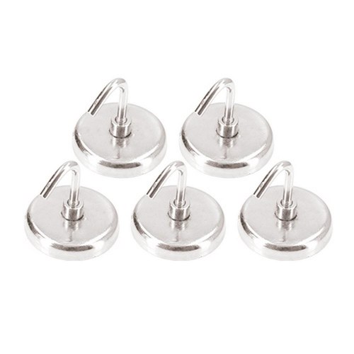 Ferrestock magnetiske kroge - sæt med 5 (op til 11 kg)